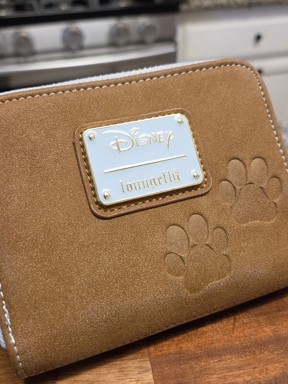 Disney x Loungefly Brown Leather Paw Print Wallet